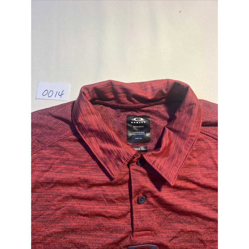 Oakley Regular Fit Short Sleeve Performance Polo Shirt (Men's Medium) Red